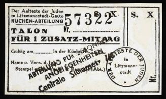 Lodz Ghetto food stamp