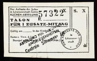 Lodz Ghetto food stamp