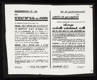 Announcement No. 421: Relocation of the ghettos