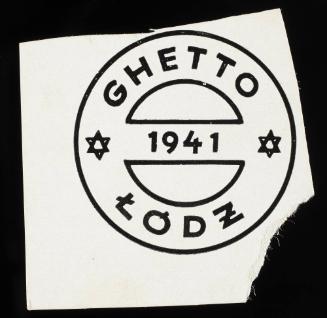 Lodz Ghetto circular stamp: 1941