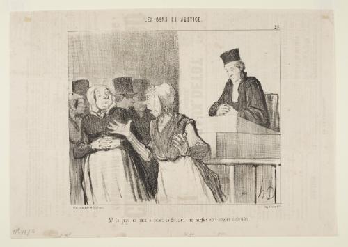 Mr. le juge de paix a rendu sa décision, les parties sont censées conciliées from Les Gens de Justice