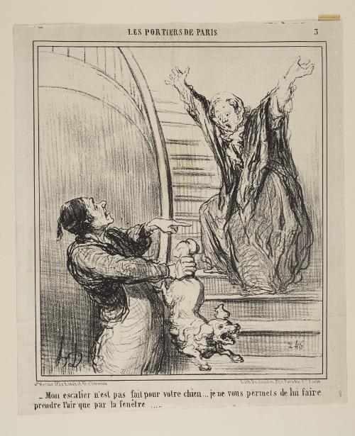 Mon escalier n’est pas fait pour votre chien… je ne vous permets de lui faire prendre l’air que par la fenêtre from Les Portiers de Paris