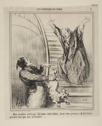 Mon escalier n’est pas fait pour votre chien… je ne vous permets de lui faire prendre l’air que par la fenêtre from Les Portiers de Paris