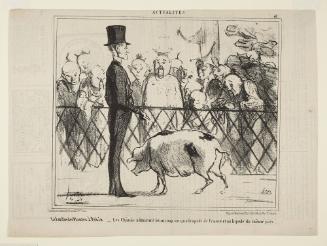 Le Jardin des Plantes à Pékin: Les Chinois admirant beaucoup un quadrupède de France et un bipède du même pays from Actualités