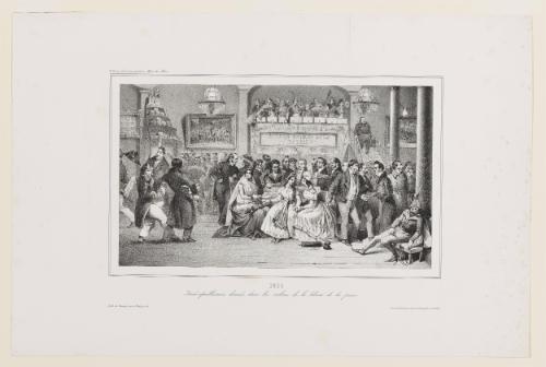 1834. Soirée républicaine donnée dans les salons de la liberté de la presse