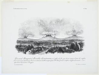 Grrrrand Bouquet à Bombes lumineuses, et à pluie de feu, qui devait suivre de près les artifices dont on s'est servi pour commemorer les trois accidents de Juillet (composé par Mr. Chose, premier artificier du Gouvernement) avec approbation des puissances