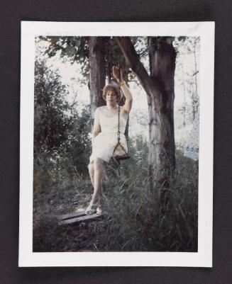[Susanna on the swing, Casa Susanna, Hunter, NY]
