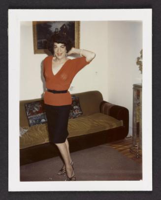 [Susanna in a red sweater, Casa Susanna, Hunter, NY]
