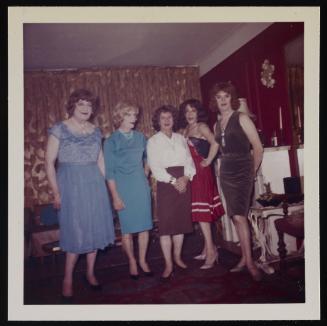 [Jody, Susanna, Donna (Buff/Cynthia) and friends in the living room of the New York City apartment]
