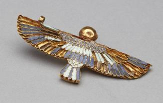 Gold and Enamel Ba Bird Pectoral