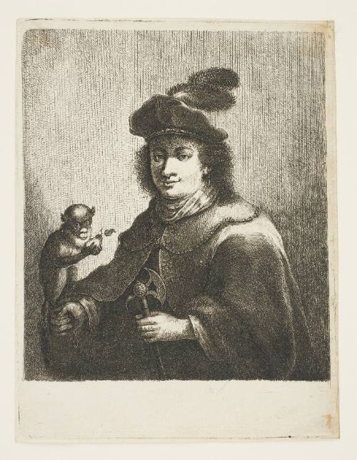Young Man with Monkey