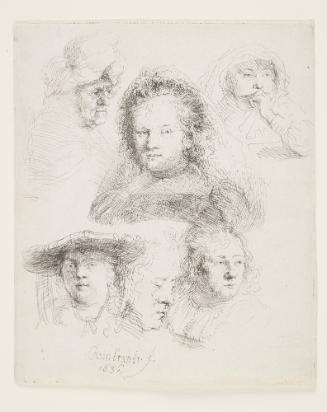 Studies of the Head of Saskia and Others