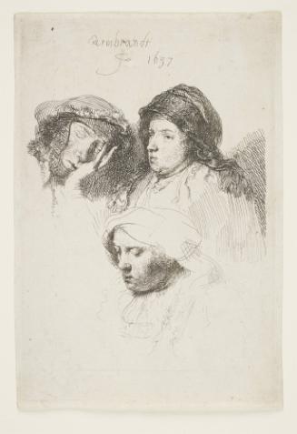 Three Heads of Women: One Asleep