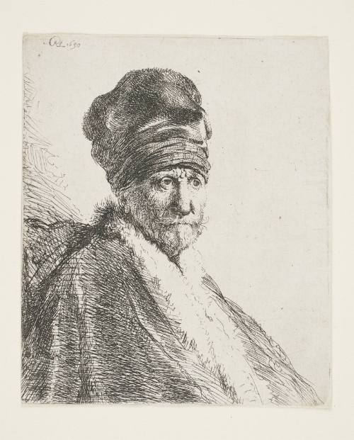 Bust of Man Wearing a High Cap Three Quarters Right: The Artist's Father (?)