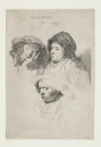 Three Heads of Women: One Asleep