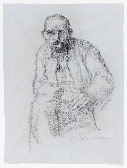 Sitzender Arbeiter (recto)