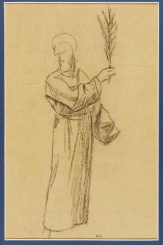 Saint tenant une branche de laurier