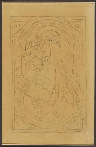 Personnages, crayon sur papier calque