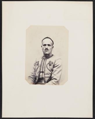 265. Rakai Ben Bazin (22 years old) Algerian Fusilier. Born in Béjaïa (Constantine province). Height: 1m 71cm – Black hair and eyes. He speaks the Kabyle language (his father and mother are Kabyle). Photographed in Paris.