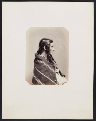 266. Echahla Ben Ehbala (26 years old) Arab woman of the Ilbarnia tribe (Constantine province). Height: 1m, 60cm – Black hair and eyes (Arab father and mother). Photographed in Paris.