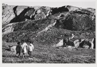 Childen running on tundra