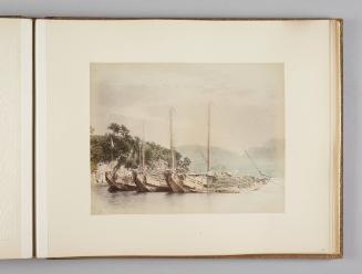 [Ships docked in a bay]   from Views of Tokyo, Nikko, Yokohama