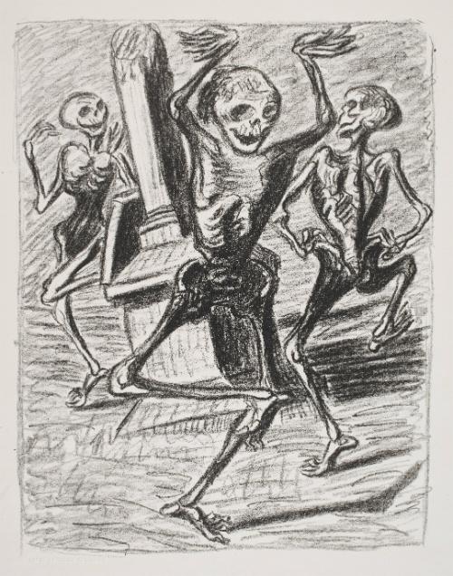 Der Totentanz 2 (Drei tanzende Gerippe)