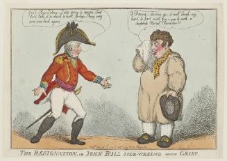 The Resignation, or John Bull over-whelmed with Grief