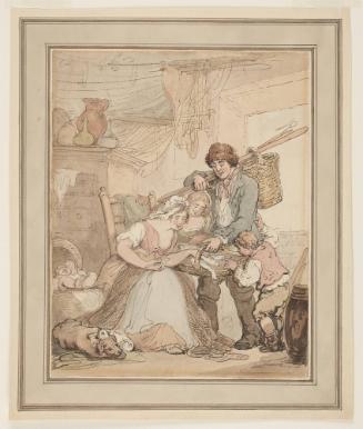 A Fisherman Returning Home to His Family