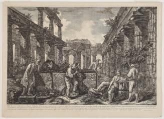 Frontispiece: View showing the remains of the interior of the temple of Neptune...from the Différentes vues de Pesto (Different views of Pesto)