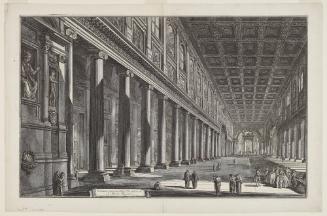 Interior view of the Basilica of S. Maria Maggiore from the Vedute di Roma (Views of Rome)
