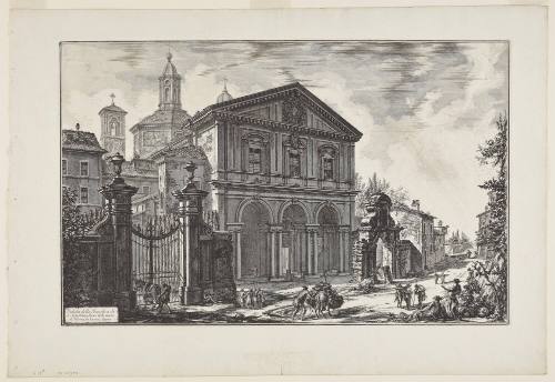 View of the basilica of S. Sebastiano fuori delle mura [St. Sebastian outside the Walls] on the Appian Way from the Vedute di Roma (Views of Rome)