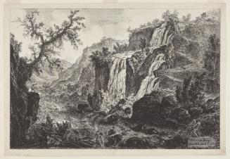 View of the Small Waterfall and Rapids, Tivoli from the Vedute di Roma (Views of Rome)