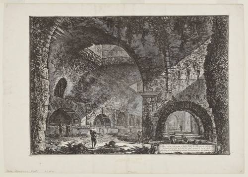 Another interior view of the Villa of Maecenas, Tivoli from the Vedute di Roma (Views of Rome)