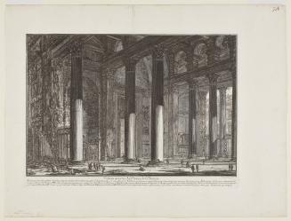 Interior view of the Pronaos of the Pantheon from the Vedute di Roma (Views of Rome)