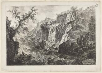 View of the Small Waterfall and Rapids, Tivoli from the Vedute di Roma (Views of Rome)