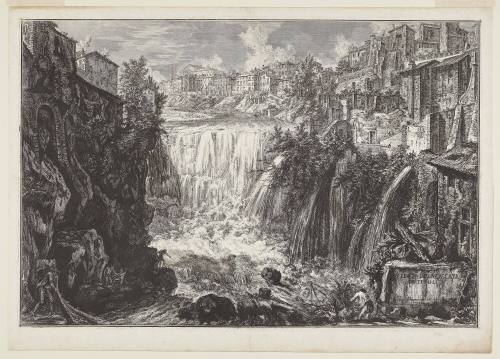 View of the Grand Cascade at Tivoli from the Vedute di Roma (Views of Rome)