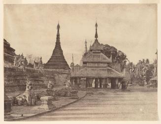Rangoon. Side View of East Tazoung (Shwe Dagon Pagoda)