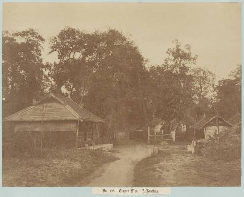 Tsagin Myo. A Roadway  Plate 29: "Burma Views" (1857)