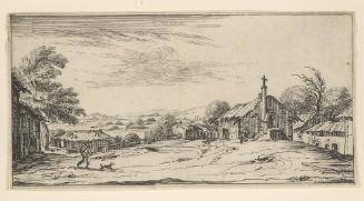 Landscape with Thatched Cottage and Shrine