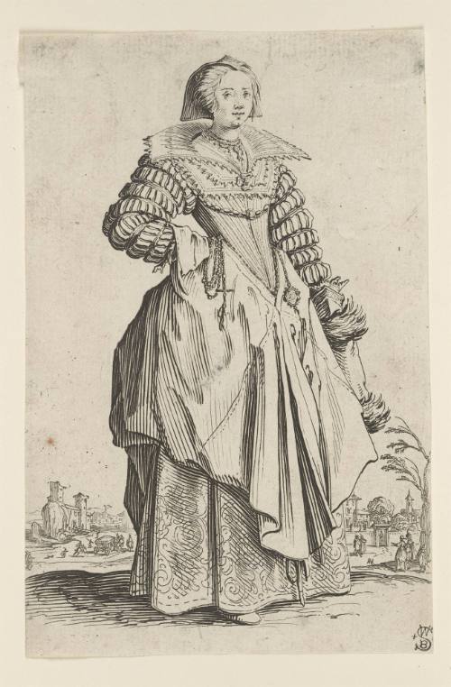 La Dame a la Grande Collerette et a la Coiffe Retombant en arriere from The Nobility of Lorraine