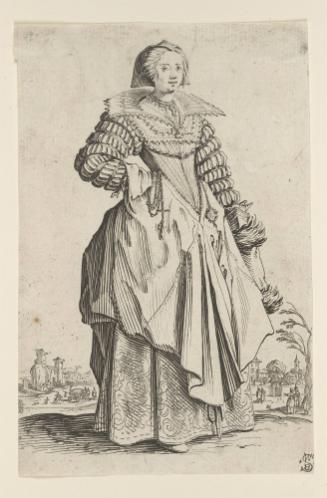 La Dame a la Grande Collerette et a la Coiffe Retombant en arriere from The Nobility of Lorraine