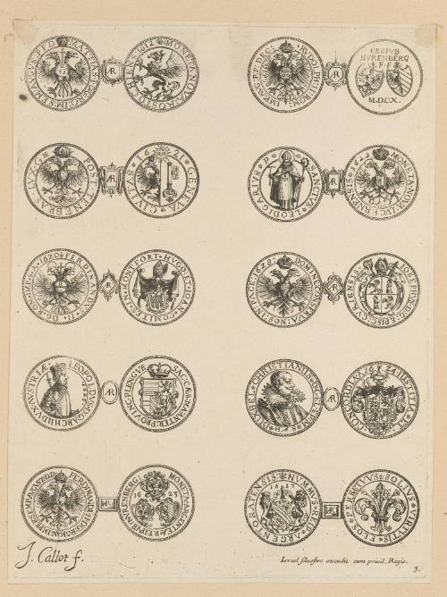 Plate 3 from “Les Monnaies” (The Coins)