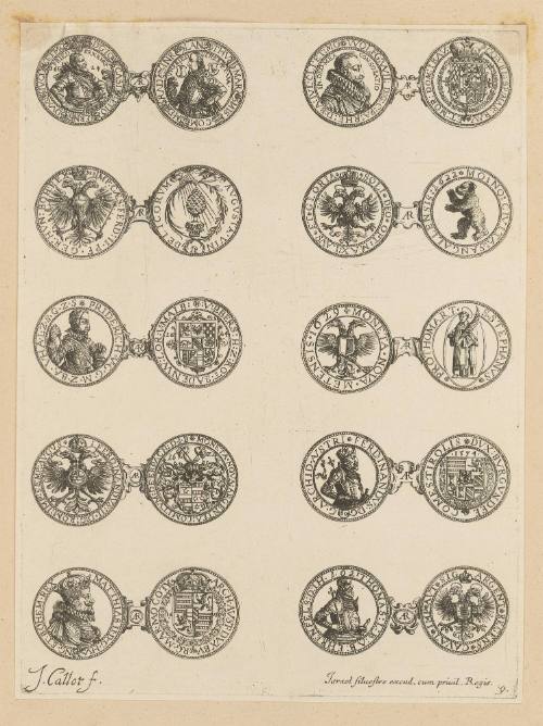 Plate 9 from “Les Monnaies” (The Coins)