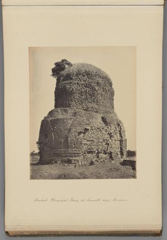 [Ancient Buddhist Tower, at Sarnath near Benares]   from Indian Views