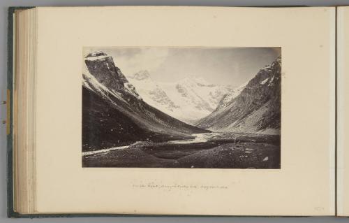 [View from Karkuti showing the Dumbar Peak - 18,937 feet elevation]   from Himalayas