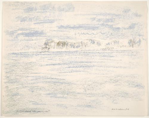 Griffith Island with a wavy line over it