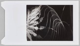 Tex Ritter cracking whip (multiflash, polaroid)