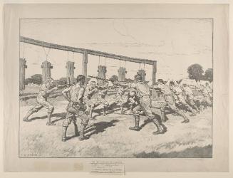 Canadian Soldiers at Bayonet Practice