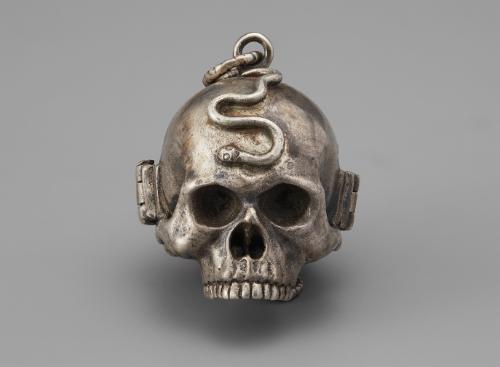 Silver Memento Mori Scent Capsule in the Form of a Skull